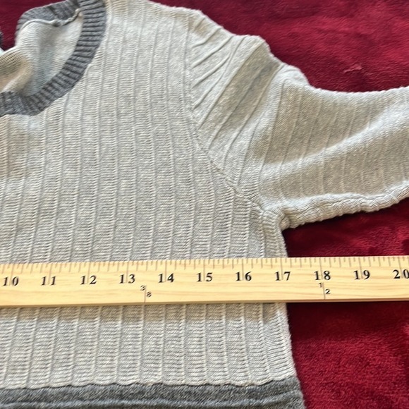 Madewell Crewneck Grey Color Block Sweater L - Picture 8 of 9